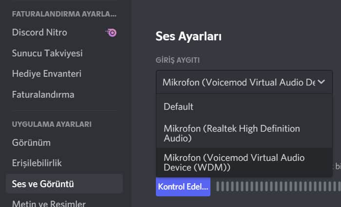 ses değiştirme programı discord ses ayarı